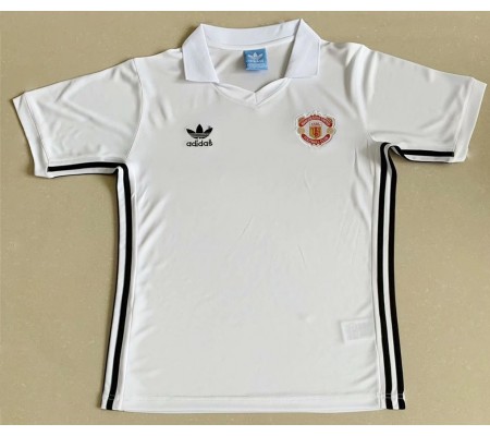 Manchester United 80/82 Away White Soccer Jersey